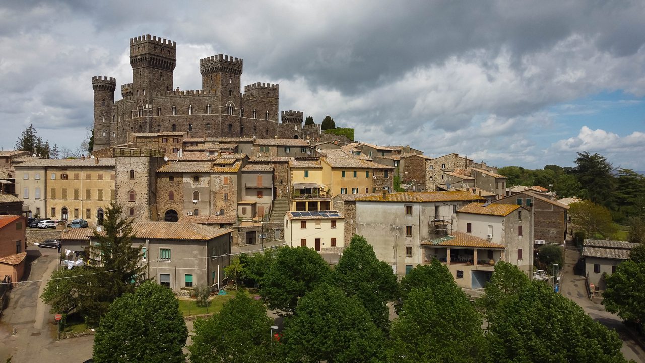 Scenic view of the castle and borgo Torre Alfina in Italy