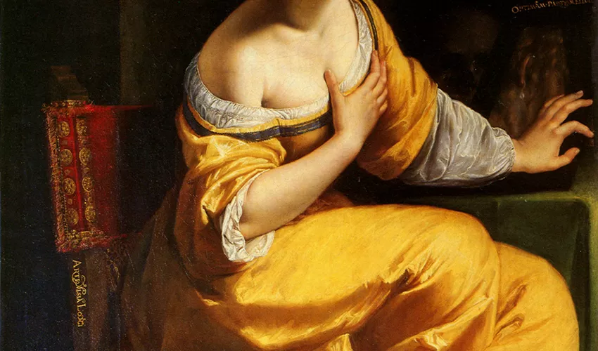 Artemisia Gentileschi / Артемизия Джентилески (1593-1653) - Conversione della Maddalena (Maria Maddalena penitente) / Преображение Марии Магдалины (Кающаяся Мария Магдалина) (1615-1616)