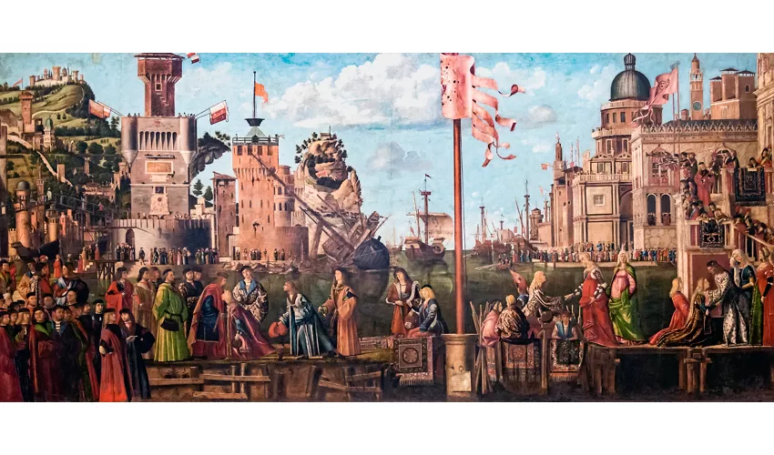 Accademia - Incontro e partenza dei fidanzati - Vittore Carpaccio