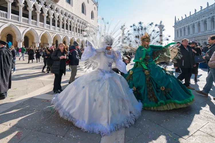 Traditional costumes of the Venice Carnival
