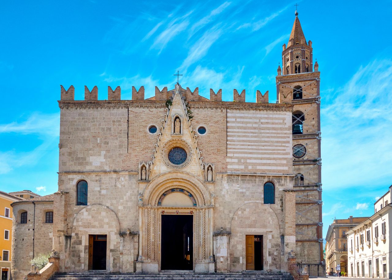 West front of the Teramo Cathedral, Italy