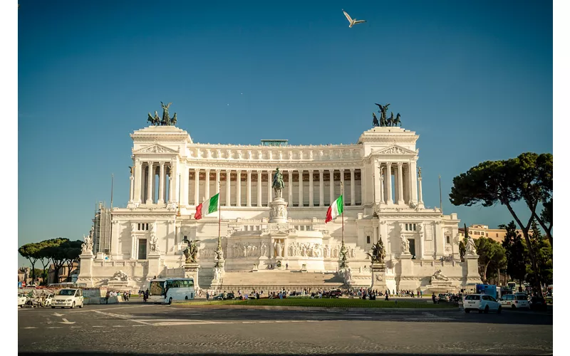 Vista dell'Altare della Patria e Piazza Venezia