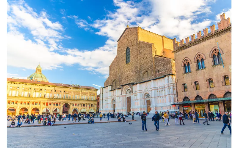 Piazza Maggiore and  Basilica of San Petronio - Bologna, Emilia-Romagna
