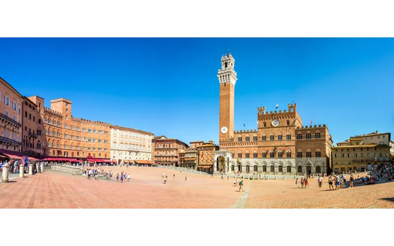 Ankunft auf der Piazza del Campo