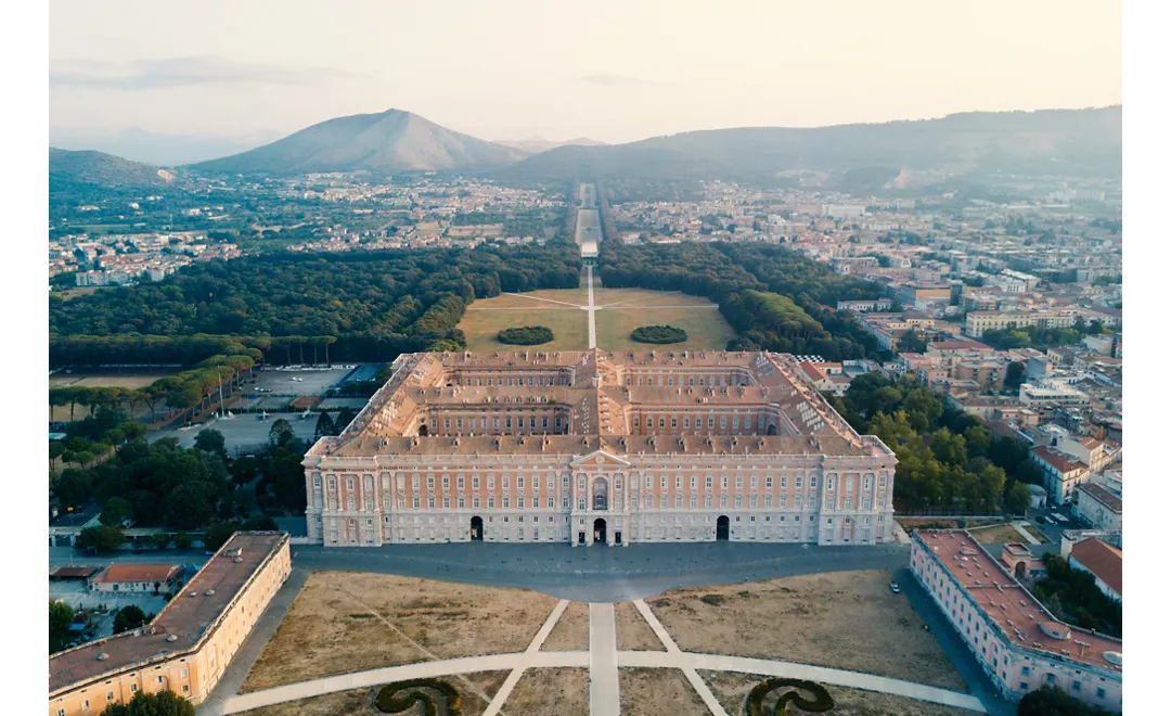 palace of caserta seen from above