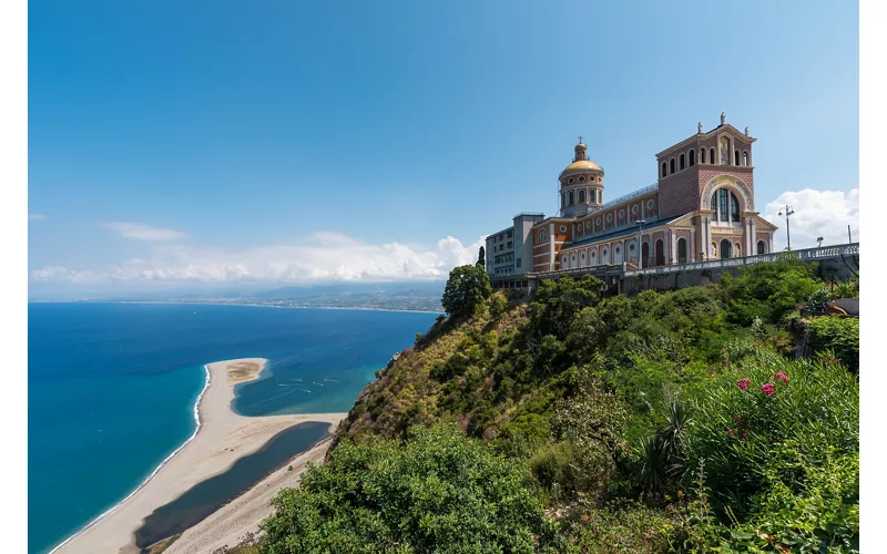 The sanctuary and the beach in Tindari