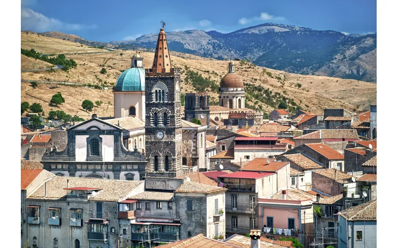 View of Randazzo with the church of San Martino on the foreground