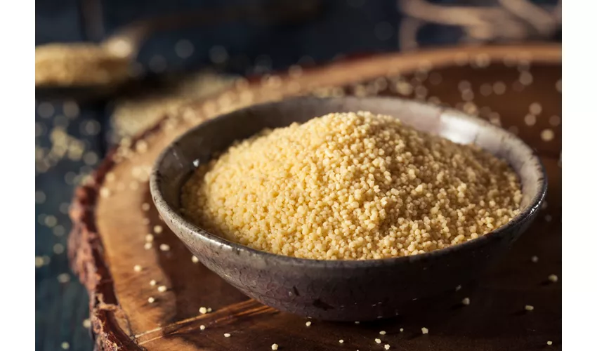 Foto di un piatto di cous cous.