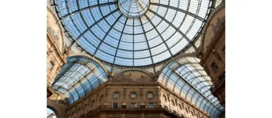 Parte della cupola e del soffitto della Galleria Vittorio Emanuele II