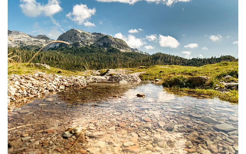 One of the watercourses that cross the Park, in the area called Piani Eterni