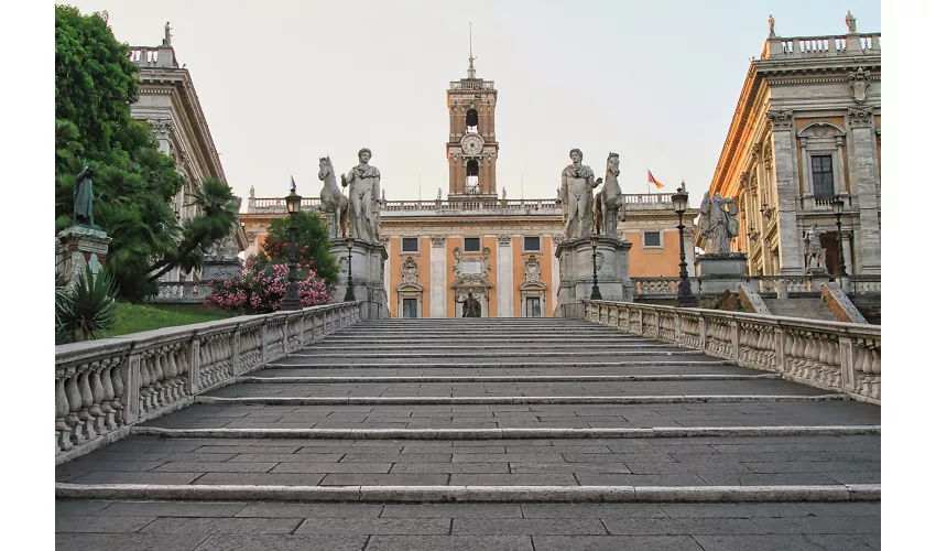 Cordonata, the stairway to Piazza del Campidoglio