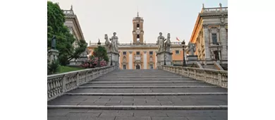 Cordonata, la scala per salire su Piazza del Campidoglio