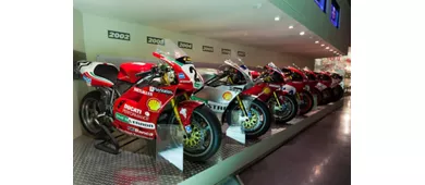 Moto da corsa esposte al Museo Ducati