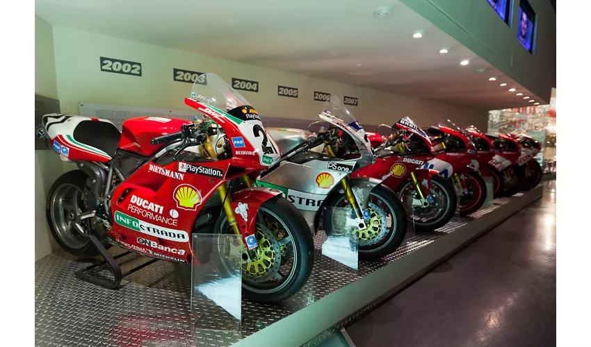 Moto da corsa esposte al Museo Ducati