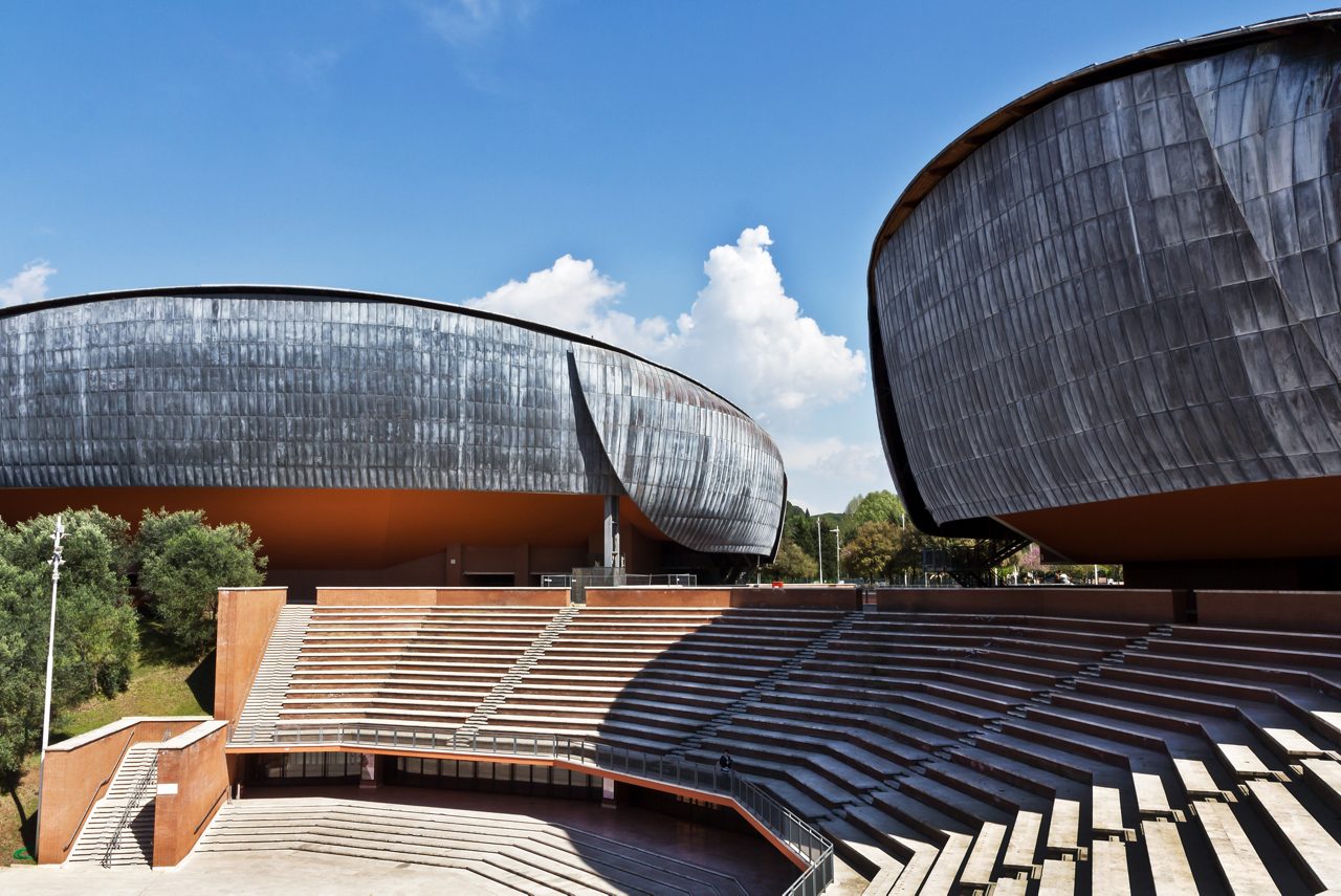 Auditorium Parco della Musica, designed by Italian architect Renzo Piano, Rome, Italy