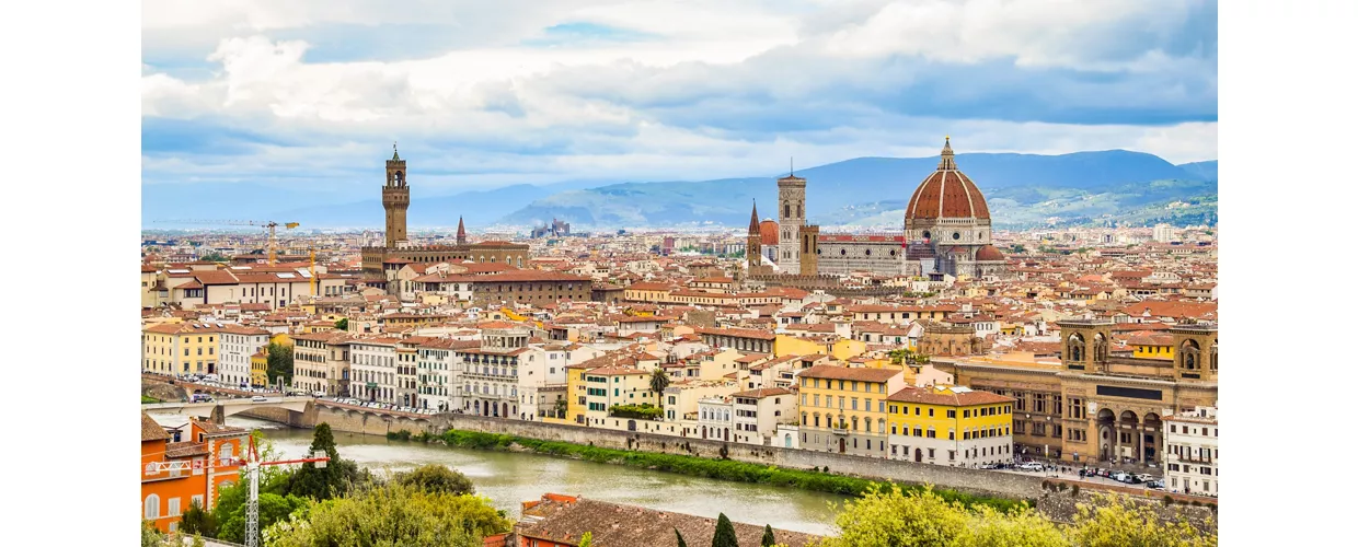 Foto della veduta di Firenze.