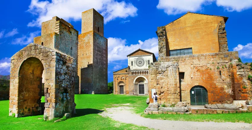 The ruins of the Church of San Pietro - Norchia