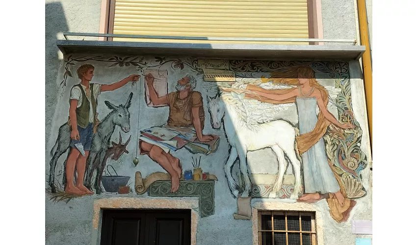 Galeria ao ar livre do fresco de Arcumeggia
