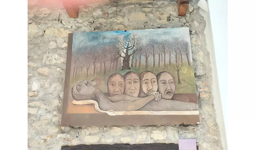 Galeria ao ar livre do fresco de Arcumeggia