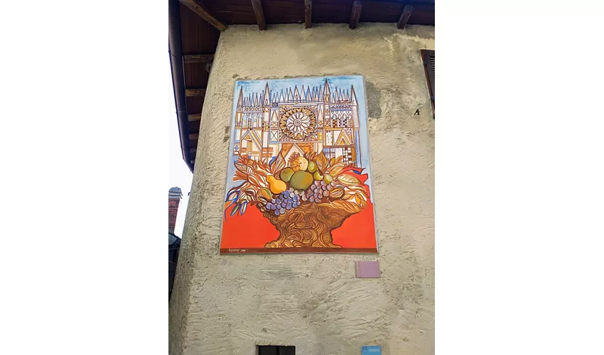 Galeria ao ar livre do fresco de Arcumeggia