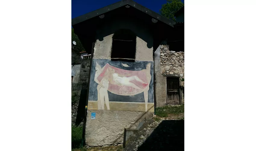 Galeria ao ar livre do fresco de Arcumeggia