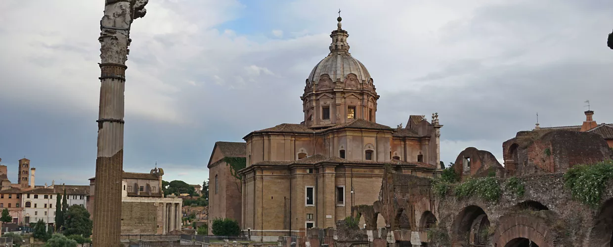 The Church of San Giuseppe dei Falegnami by the Roman Forum