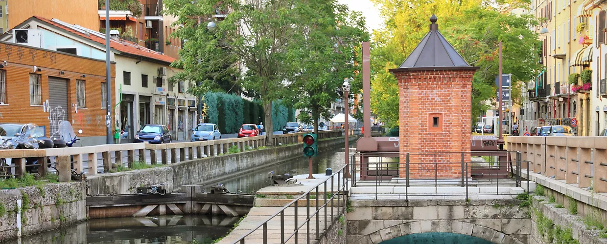 Der Alzaia Naviglio in Pavia
