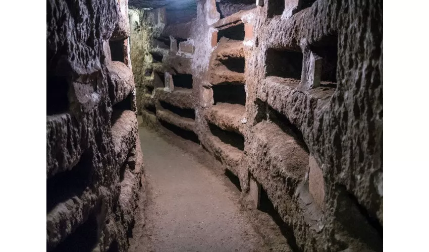 Catacombe di Roma: Biglietto d'ingresso, visita guidata + trasferimento