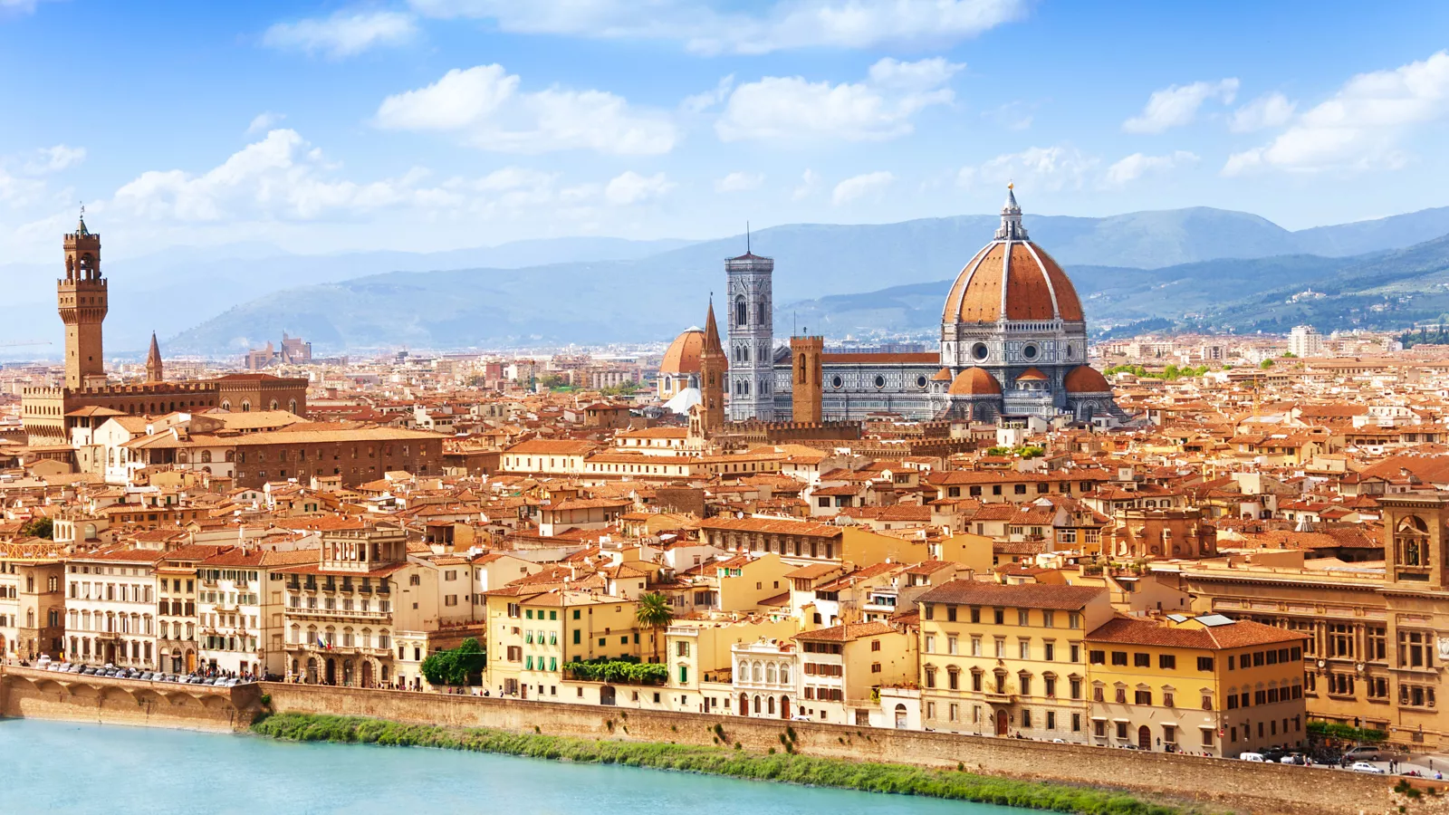 The historic centre of Florence, one of the most beautiful in the world