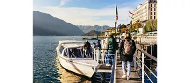 Comer See & St. Moritz: Tagestour ab Mailand + Fahrt mit der roten Bernina-Bahn & Bootstouren