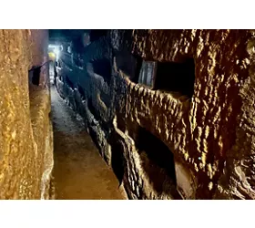 Catacombe romane: Tour guidato espresso per piccoli gruppi con trasferimento