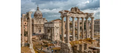 Roman Forum and Palatine Hill Entry with Multimedia Video