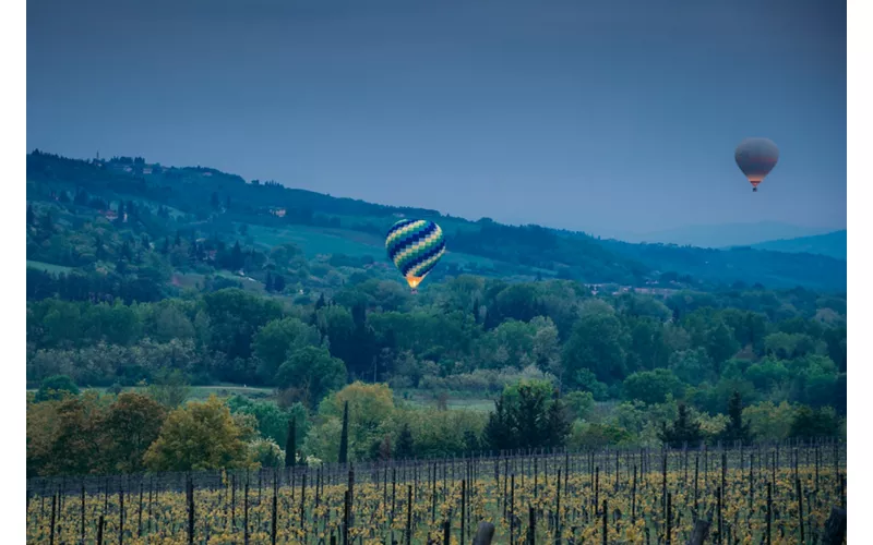 Volare in mongolfiera sul Chianti