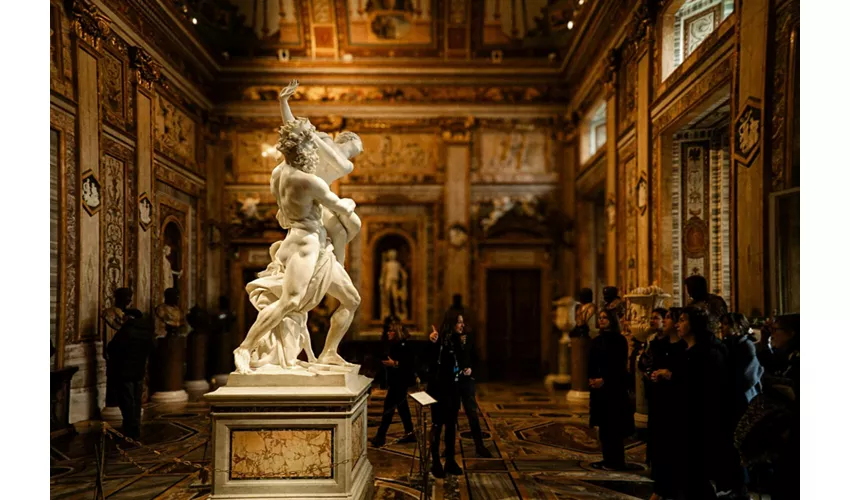 Borghese Gallery Reserved Entry with Audio Guide + Rome Private Golf Cart Tour