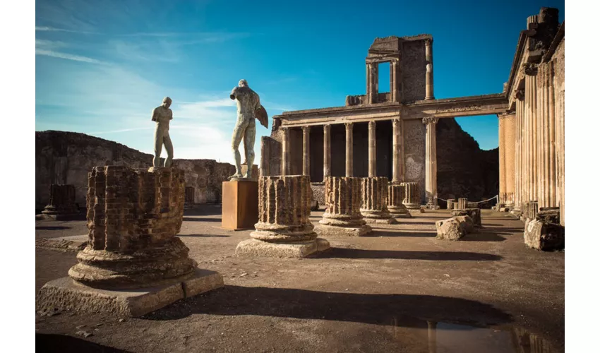 Pompei: Ingresso + Trasporto di andata e ritorno da Roma