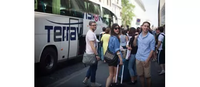 Roma: Trasferimento in bus navetta di sola andata dall'aeroporto di Fiumicino a Roma Termini