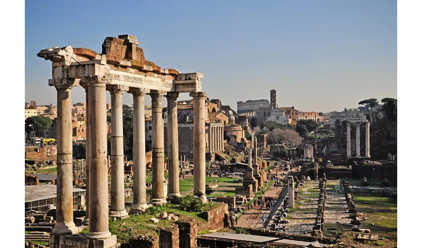 Foro Romano y Colina Palatina: Entrada + Espectáculo nocturno de luces