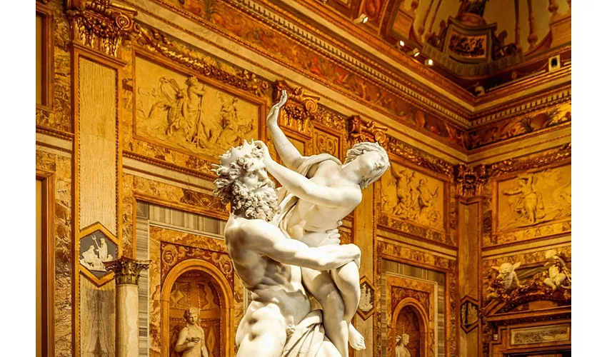Borghese Gallery Reserved Entry with Audio Guide + Rome Private Golf Cart Tour