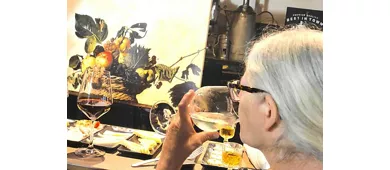 Roma: Degustazione di vini locali + tour guidato dei dipinti di Caravaggio