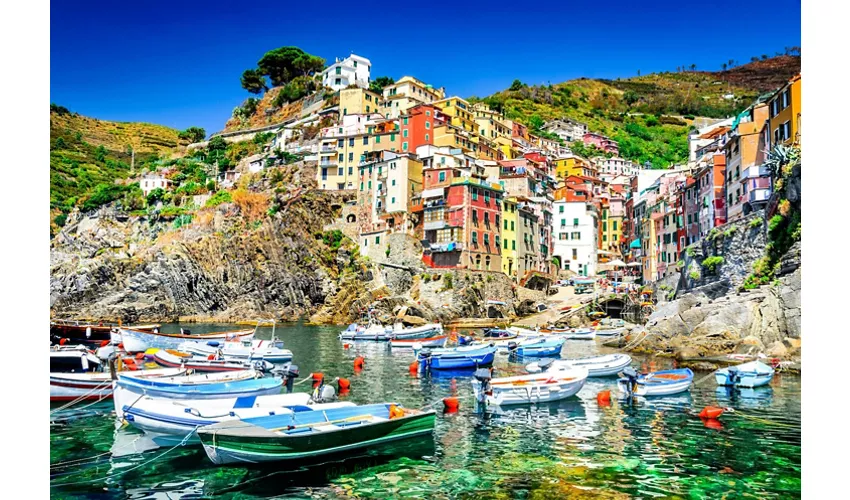 Cinque Terre y Portovenere: Excursión de un día desde Milán + Crucero en barco