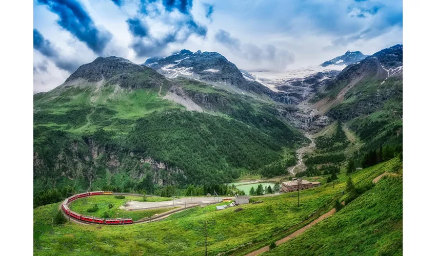 Tren Rojo Bernina: Ida y vuelta desde Milán