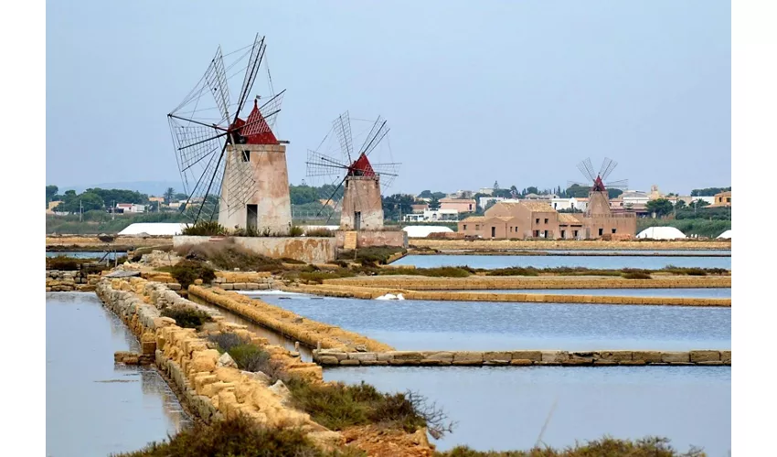 Desde Palermo: Excursión de un día a Erice + Comida siciliana + Degustación de granizados + Ruta de la Sal