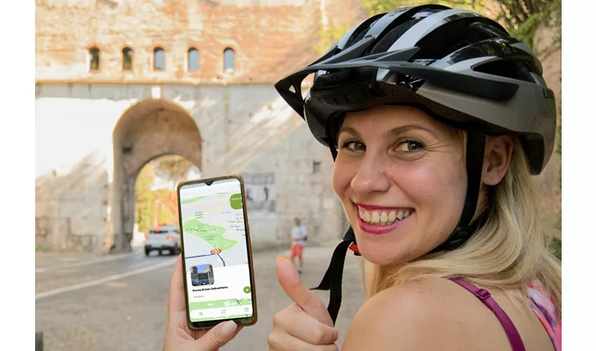 Roma: Noleggio di biciclette elettriche con tour audio di Roma o della Via Appia