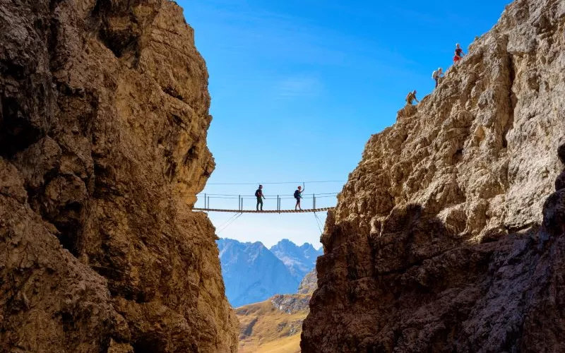 Vía ferrata alrededor de Cima Dodici - Croda dei Toni (Severino Casara)