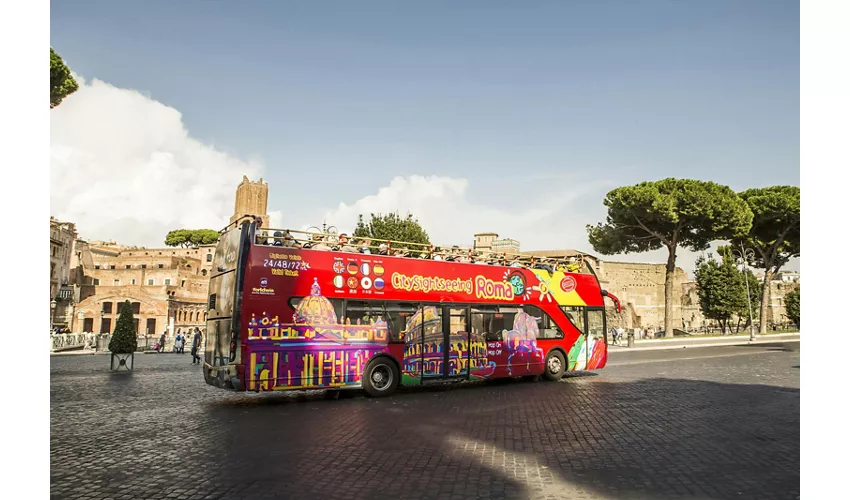 Roma: Autobús Hop-on Hop-off + Traslados desde Civitavecchia