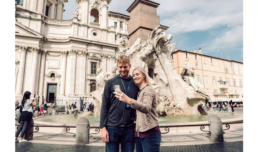 Roma: Tour guidato a piedi + visita al Pantheon