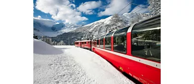 St. Moritz & Tirano: Bernina Express Panoramic Tour from Milan