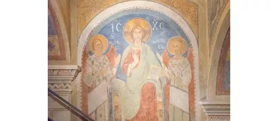 Sant'Agnese in Agone y Cripta: Entrada acompañada