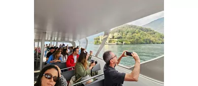 Como, Lugano e Bellagio: crociera privata in barca da Milano