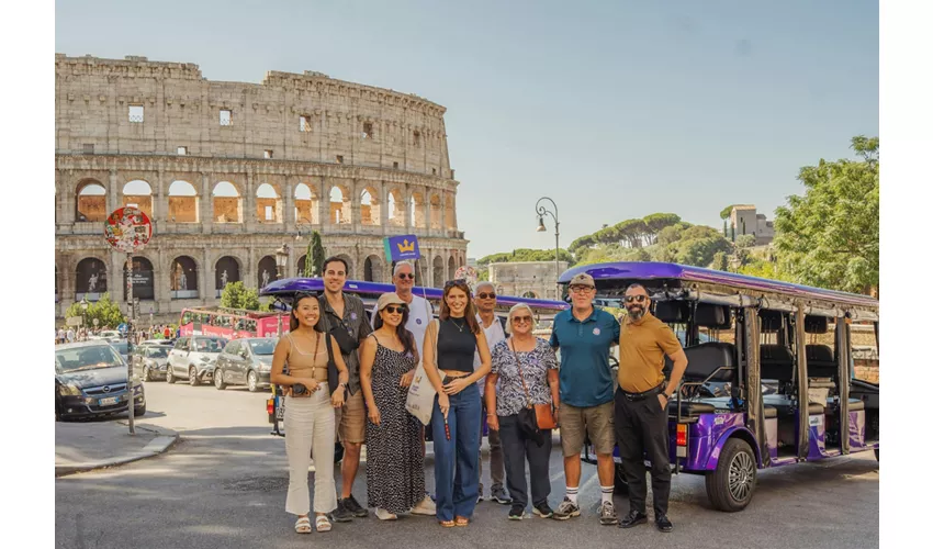 Borghese Gallery Reserved Entry with Audio Guide + Rome Private Golf Cart Tour